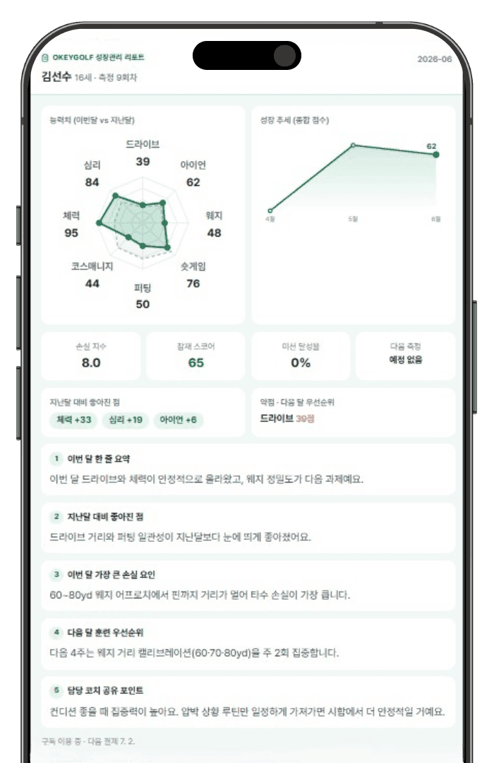 8축 성장 리포트